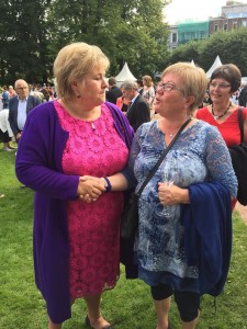 – Jeg minnet statsministeren på at hun ikke må glemme kvenene, forteller Karin Larsen 