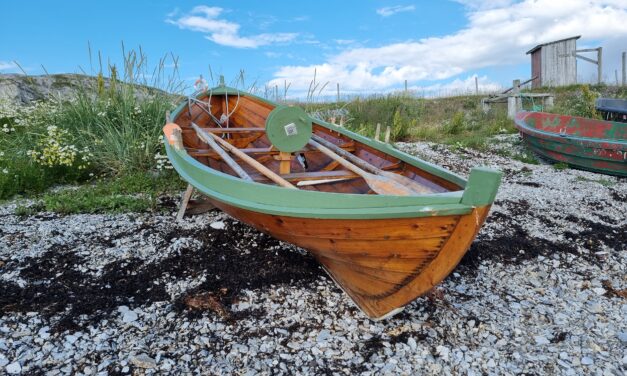 Lagde vakker trebåt, rodde den over fjorden og sa til folket: Værsågod og bruk
